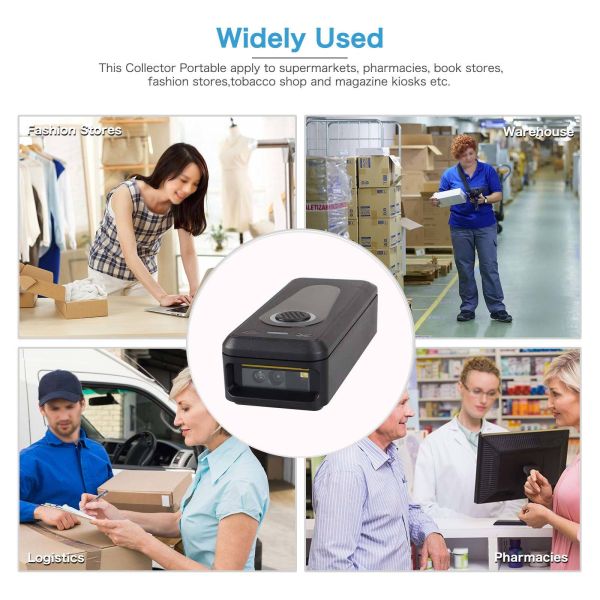 Wireless BT Barcode Scanner Handheld Mini Scanner Reader for Inventory Verify & POS System