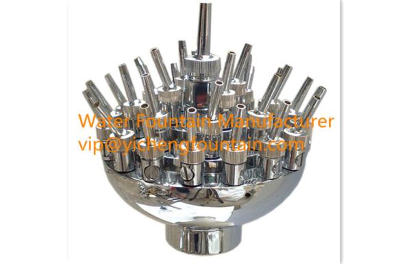 SS Adjustable 3 Layer Flower Water Fountain Nozzles Dancing Pattern Nozzle Heads
