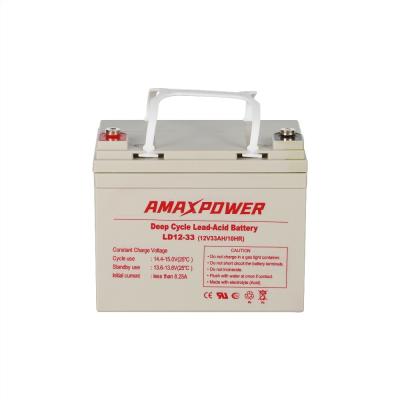 36V 48V Deep Cycle AGM Battery 12v 33ah Rechargeable Deep Cycle Battery UPS