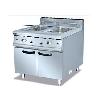 Stainless Steel 32kW 2 Basket Tank Fryer With Cabinet