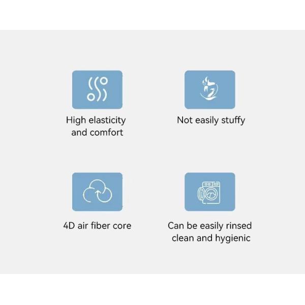 POE Polymer 4D Air Fiber Pillow Anti bacterial / Mite Washable Highly Supportive