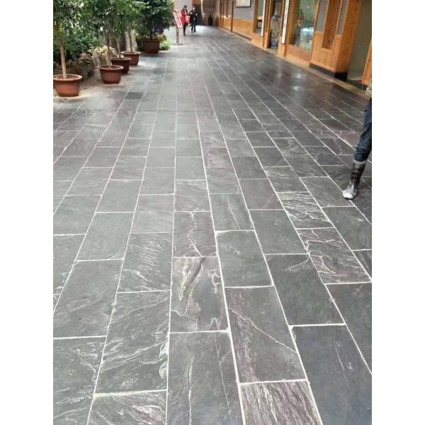 Natural slate culture stone sawn cut split China beige green color