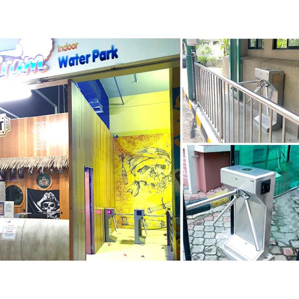 Indoor / Outdoor Tripod Turnstile Gate Mechanism Dual Level Anti Reverse SPT Alarm