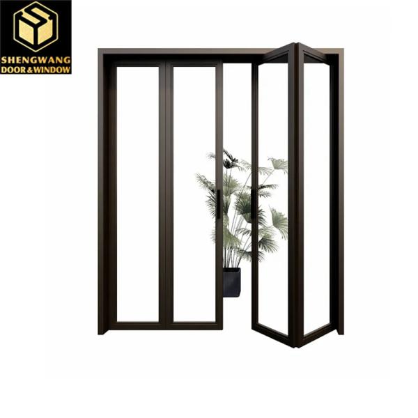Brown Water Penetration Resistance Glass Door Villa Front Door Aesthetic