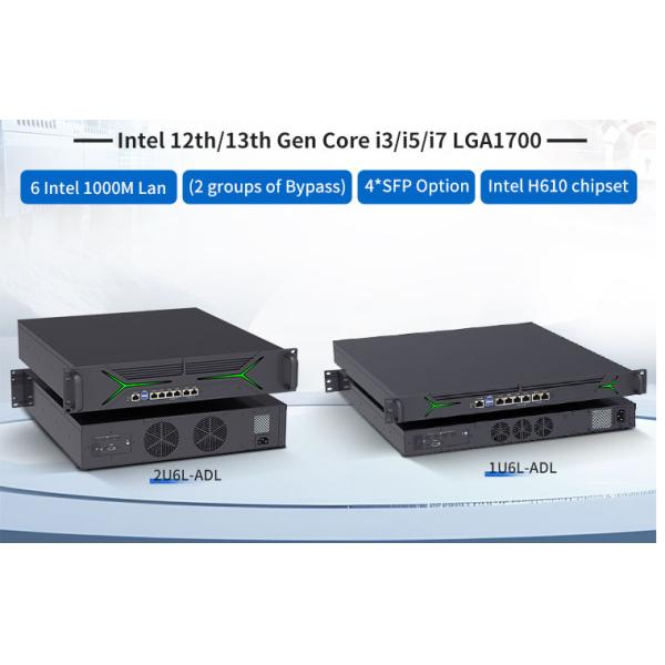 1U Rackmount Network Security Server с 12-м 13-м поколением Intel Core I3 I5 I7