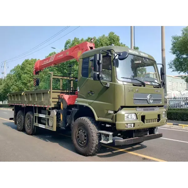 Heavy-Duty 6X6 Hydraulic Truck with 12 ton 5-Section boom Crane