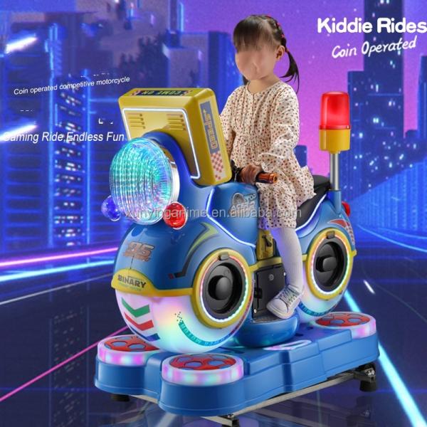 1 jogador 3D vídeo motocicleta Kiddie Ride Parque de diversões Moeda Operação Arcade Riding Toy Machine 85 * 51 * 96cm