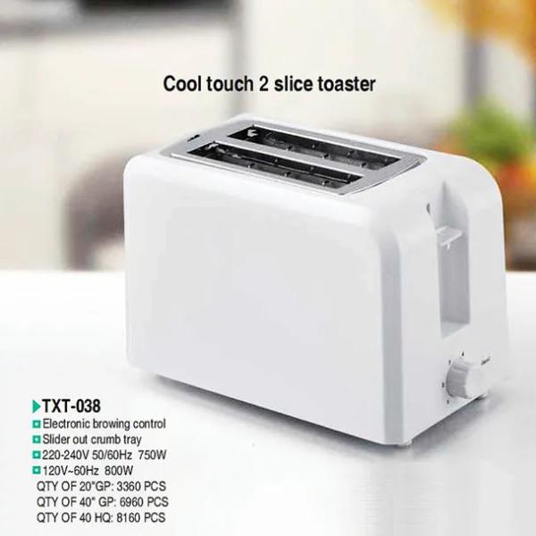 Stainless Steel Toaster App-Controlled NO Power Cord Copper H03VV-F 3G X 0.75mm2 75cm