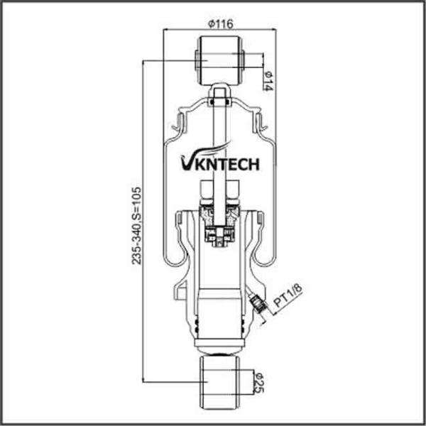 9428902919 Air Suspension Spring Truck Spare Parts For 105392 Air Bag Air Balloons 9428900119 1S2919