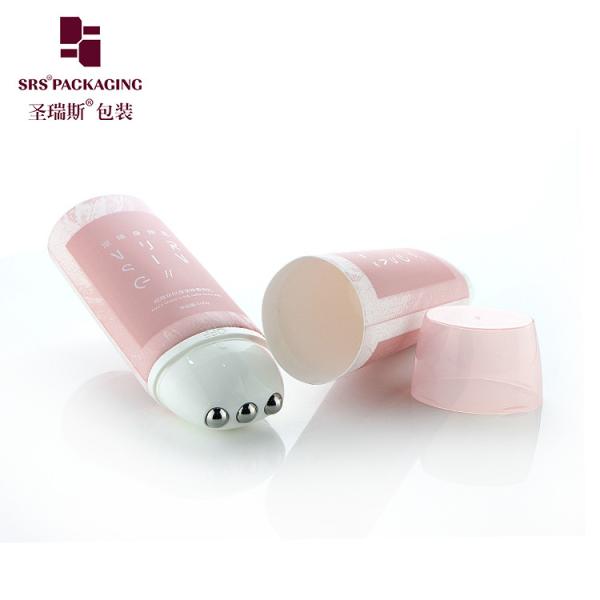 Pink Labelled Plastic 3 Ball Roller Applicator Tube D50mm With On Off System