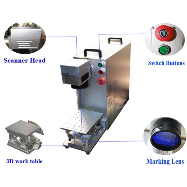 Металлическая маркировочная машина с волоконным лазером FL20 20W для SS железа алюминиевой печати