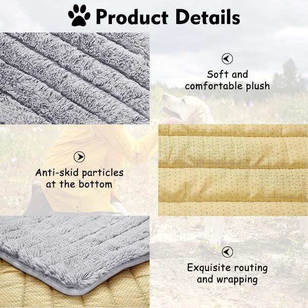 Self Warming Dog Bed Mat, Soft Plush Pet Sleeping Pad for Dog Cats, Winter Pet Blanket for Dog Bed, Couch, Sofa, Car
