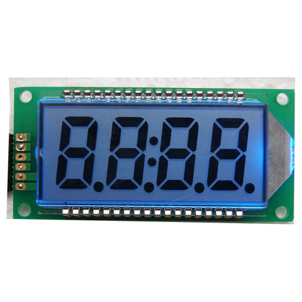 customized 4 digit lcd panel tn positive lcd display transflective with blue backlight lcd screen for counter