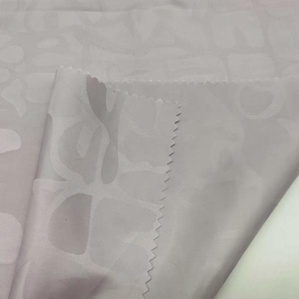 100% Polyester Woven Twill Jacquard Logo Outdoor Down Fabric 67g