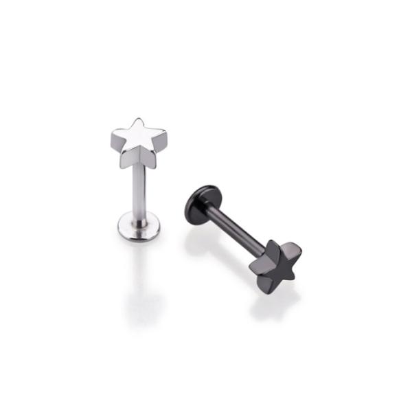 316L surgical stainless steel internally thread piercing labret ring