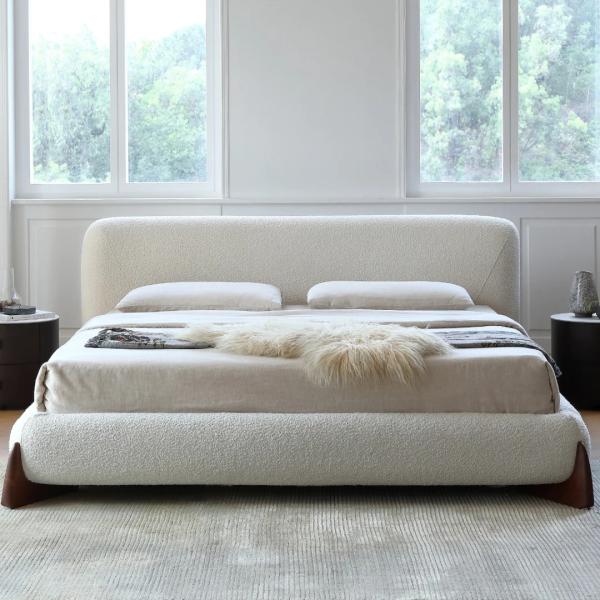 12276 Breathable Modern Queen Size Bed Anti Scratch Nontoxic For Small Room