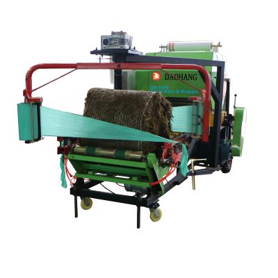 7KW 2layers/Bale Silage Baler Machine Round Maize Chopping Baling Wrapping 380V