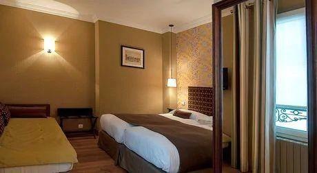 Egypt hotel furniture supplier from China for guestroom bed set with wardrobe cabinet used laminate board fabric sofa
