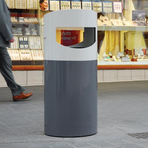 Métal en acier public extérieur de rue de parc de poubelle réutilisant la poubelle de rebut