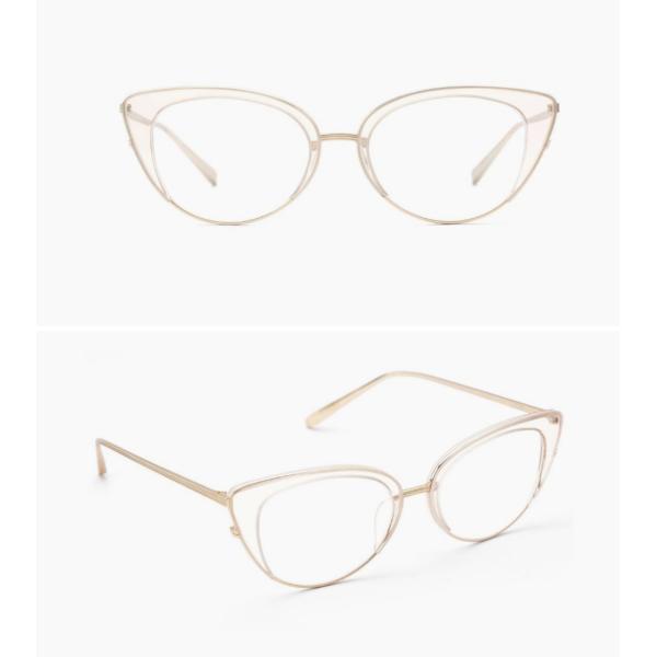 Pure Titanium Eyeglasses Classic Cat-eye Shape Women Girls Daily Wear Solid High quality Retro Style Optical Frames