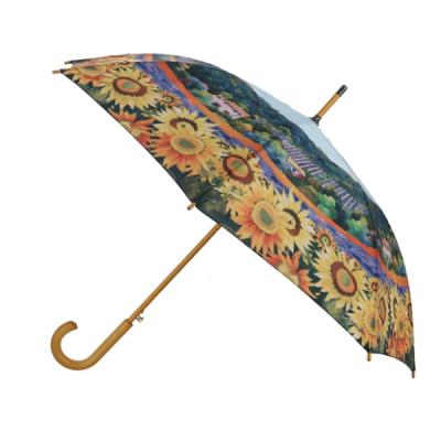 Punho 23 da forma de J guarda-chuva de madeira da vara 8K
