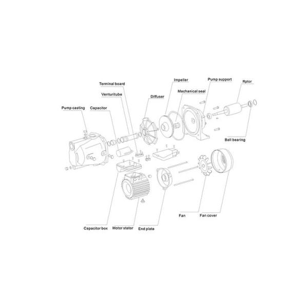 2HP Electric High Pressure Water Pump Cast Iron Body / Irrigation Water Pumps