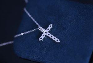 ODM 925 Sterling Silver Neckalce Diamond Cross Pendant Jewelry
