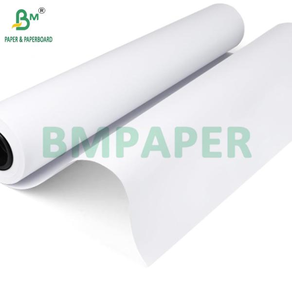 20# Простой белый бумажный ролик для широкоформатных струйных принтеров 24 дюйма х 150 футов