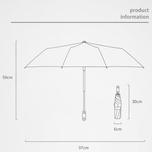 Best Design Lock Handle Umbrella for Travel Customized Logo Printed Automatic 3 Fold