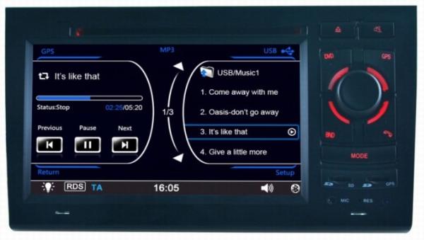 Ouchuangbo multimedia gps stereo navi for Audi A4 2002-2008 steering wheel control SD USB