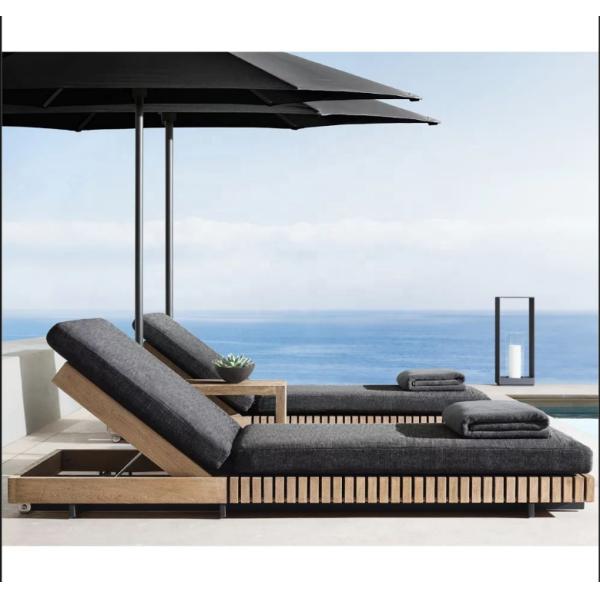 Modern Design Solid Wood Chaise Lounge Chair for Outdoor Furniture Sunbathing and Relaxing