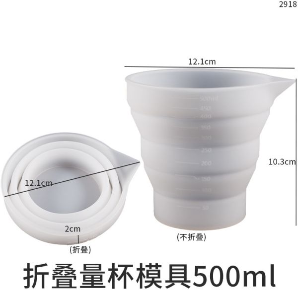 DIY Tool Container Measuring Cup Candle Gypsum Dropping Glue Mixing Cup Convenient Silicone Folding Cup Mold