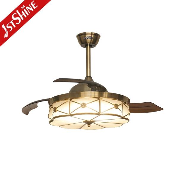 42 Ventilador de teto LED inteligente com design invisível sem lâmina e função de ar de resfriamento