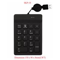 teclado numérico industrial de silicone anti-vírus desinfetável com cabo USB retrátil