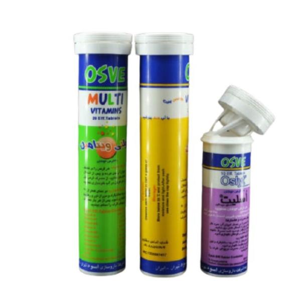 Comprimés Effervescents Solution d' emballage Pp Plastique vide Soluble Effervescent Tube Tablette Bouteille avec couvercle de sécheur IML