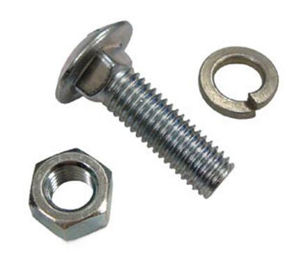 Stainless Steel DIN 603 Round Head Square Neck Bolt With Nut ASME B18.6.3