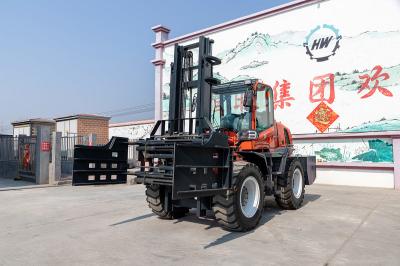 Safe Hydraulic Brakes All Terrain Forklift With Joystick Controls