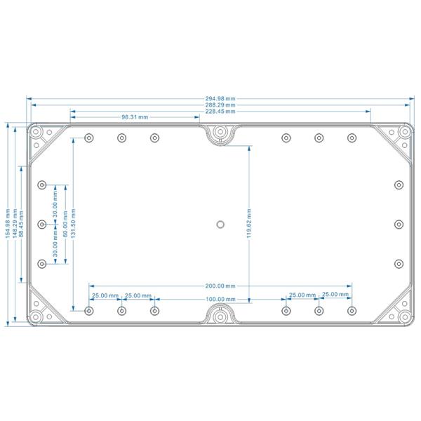 295x155x56mm big Empty plastic screw box