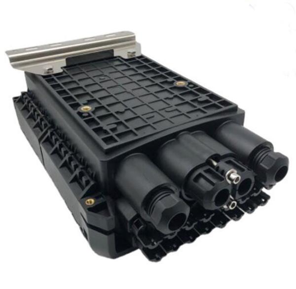 FRPP IP68 Optical Fiber Distribution Box 16 Fibers 4 Inlet 16 Outlet