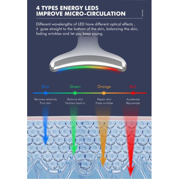 Micro-Current Heating Neck Beauty Device for Electric Massage and Wrinkle Removal