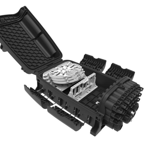 GFS-24QX Fiber Distribution Box IP68 378*255*116mm max 72cores 24 household aerial/wall/pole-mounted
