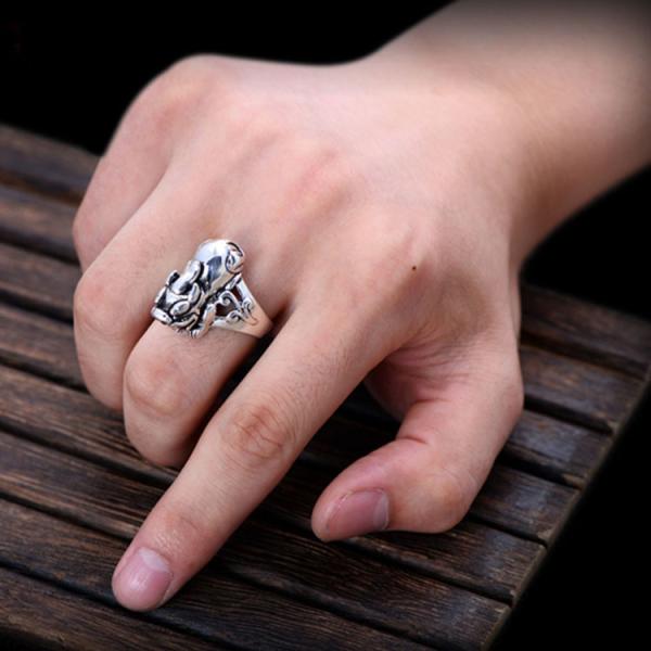 Men's Vintage Old Sterling Silver Ring (R121407)