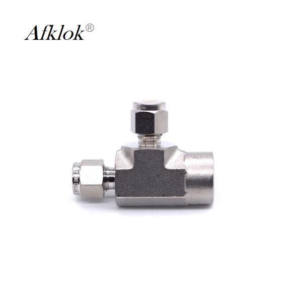 Reducing Union Tee Stainless Steel Tube Fittings Union Connector 3000 Psi For Gas