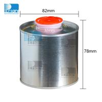 0.5L-1L Cubo de estaño de pintura 1 litro envases de metal con tapa de tornillo de tapón de plástico