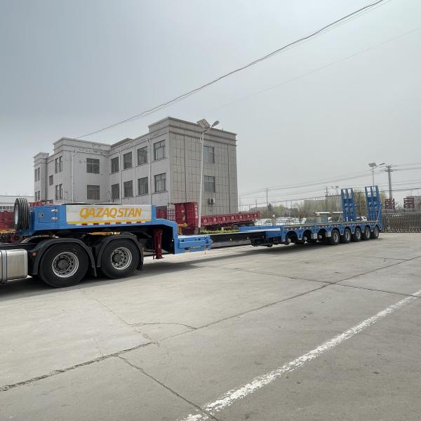 40T Truck Trailer Front Load Low Bed Semi-Trailer in Australia Retractable Multi-Axle