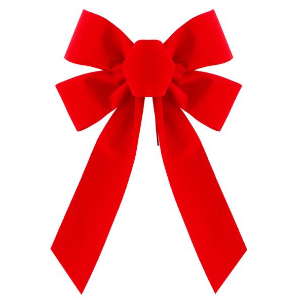 Arcos de fita de veludo vermelho 22*32cm para decoração de embalagem e aniversário