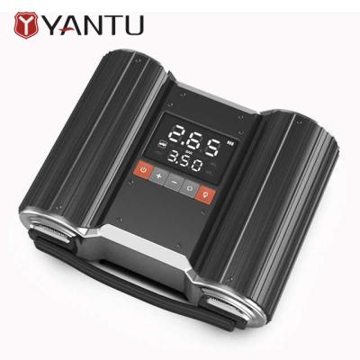 Car Tyre Air Pump YANTU E2 12V DC Portable Digital Tire Inflator with 30 Cylinder Black