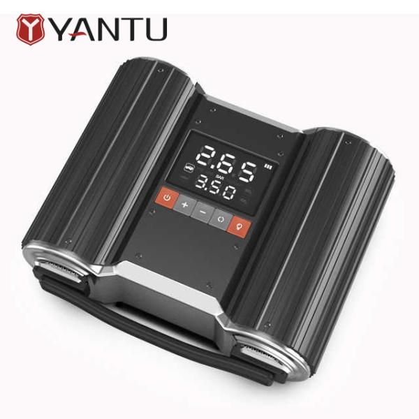 Car Tyre Air Pump YANTU E2 12V DC Portable Digital Tire Inflator with 30 Cylinder Black