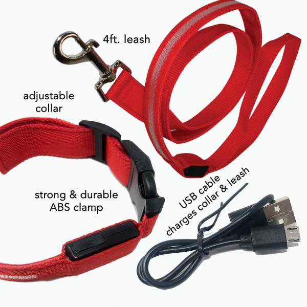 УСБ воротника собаки СИД 3 режимов регулируемый перезаряжаемые, освещает вверх воротник собаки рождества