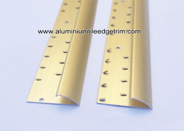 Aluminium Carpet To Laminate Flooring Trim Matt Gold 0.9m / 1.8m / 2.7m